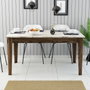 Hanah Home Milan 515 Mesa de Comedor Nogal y Blanco